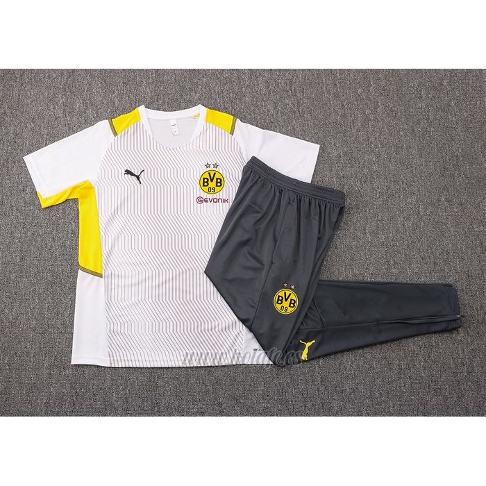 Chandal del Borussia Dortmund Manga Corta 2021-2022 Blanco
